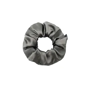 Premium Mulberry Silk Scrunchie - Grey/Pewter - Large