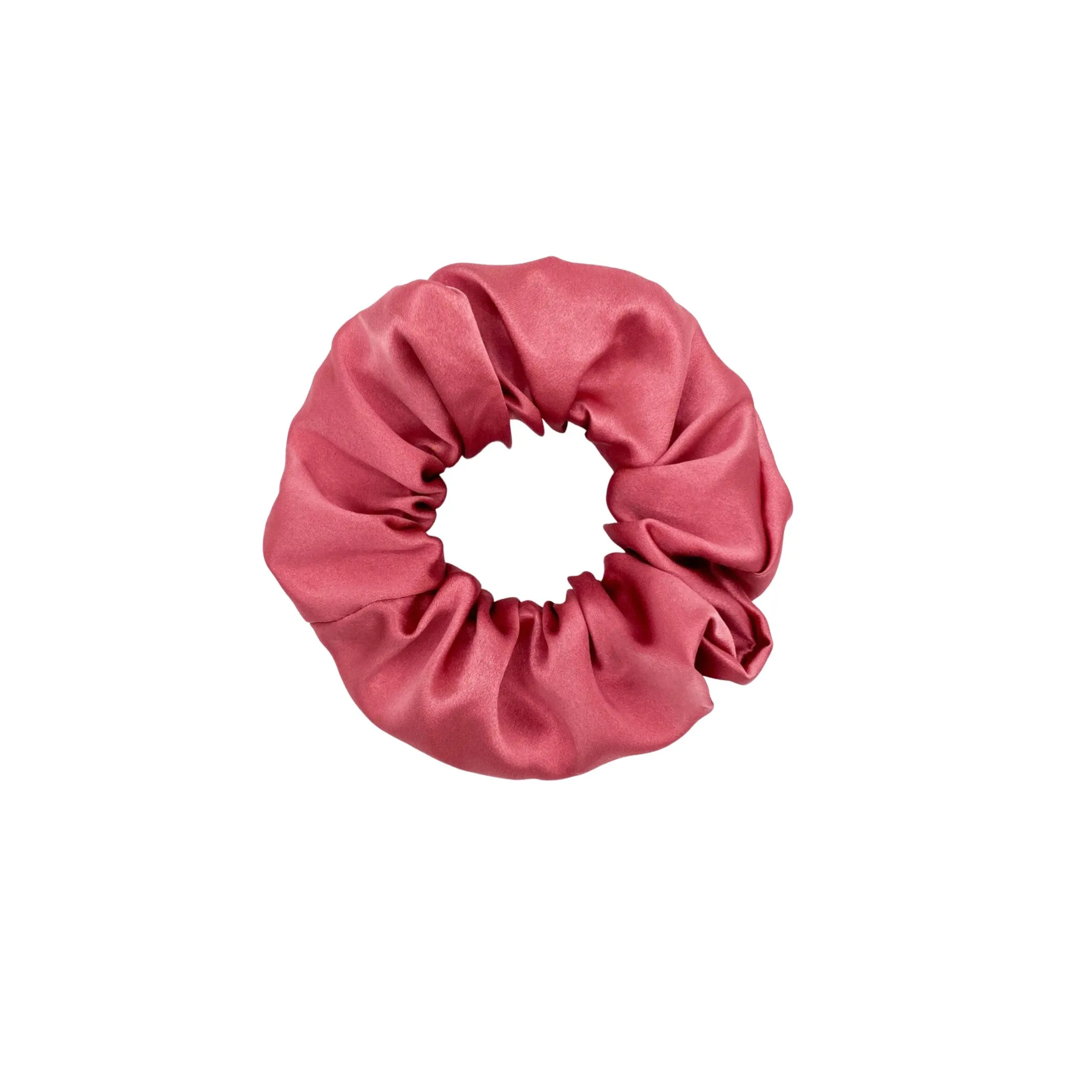 Premium Mulberry Silk Scrunchie - Raspberry - Large