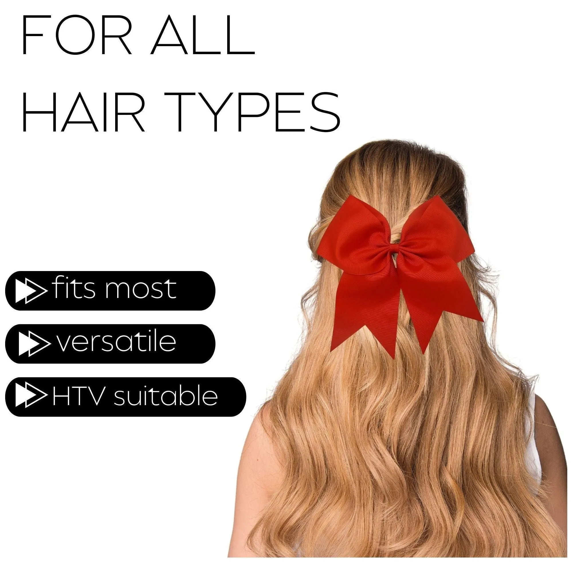 Red Clip Hair Bow