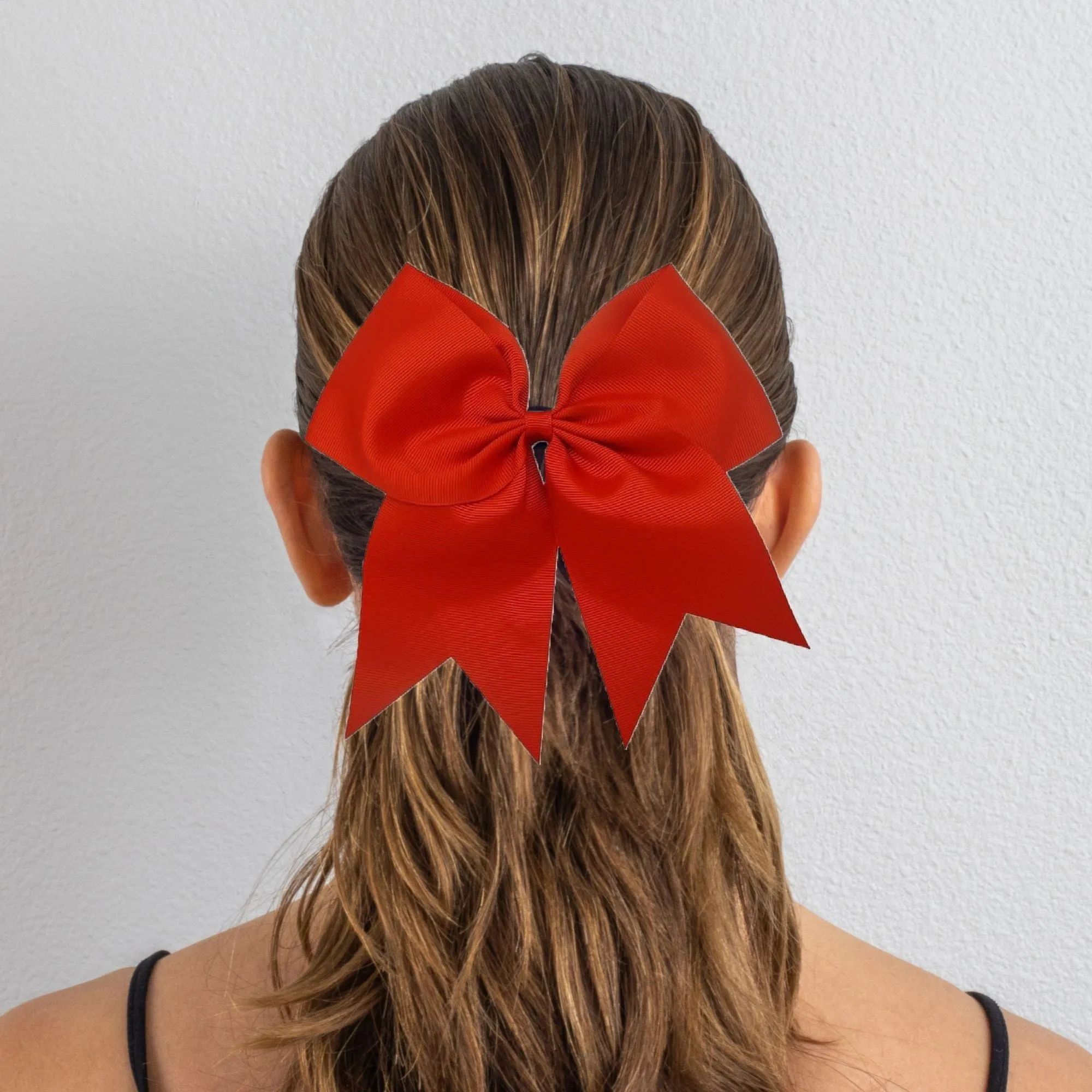 Red Clip Hair Bow