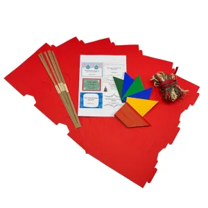 Red Linen-Effect Christmas Cracker Making Kit (6)