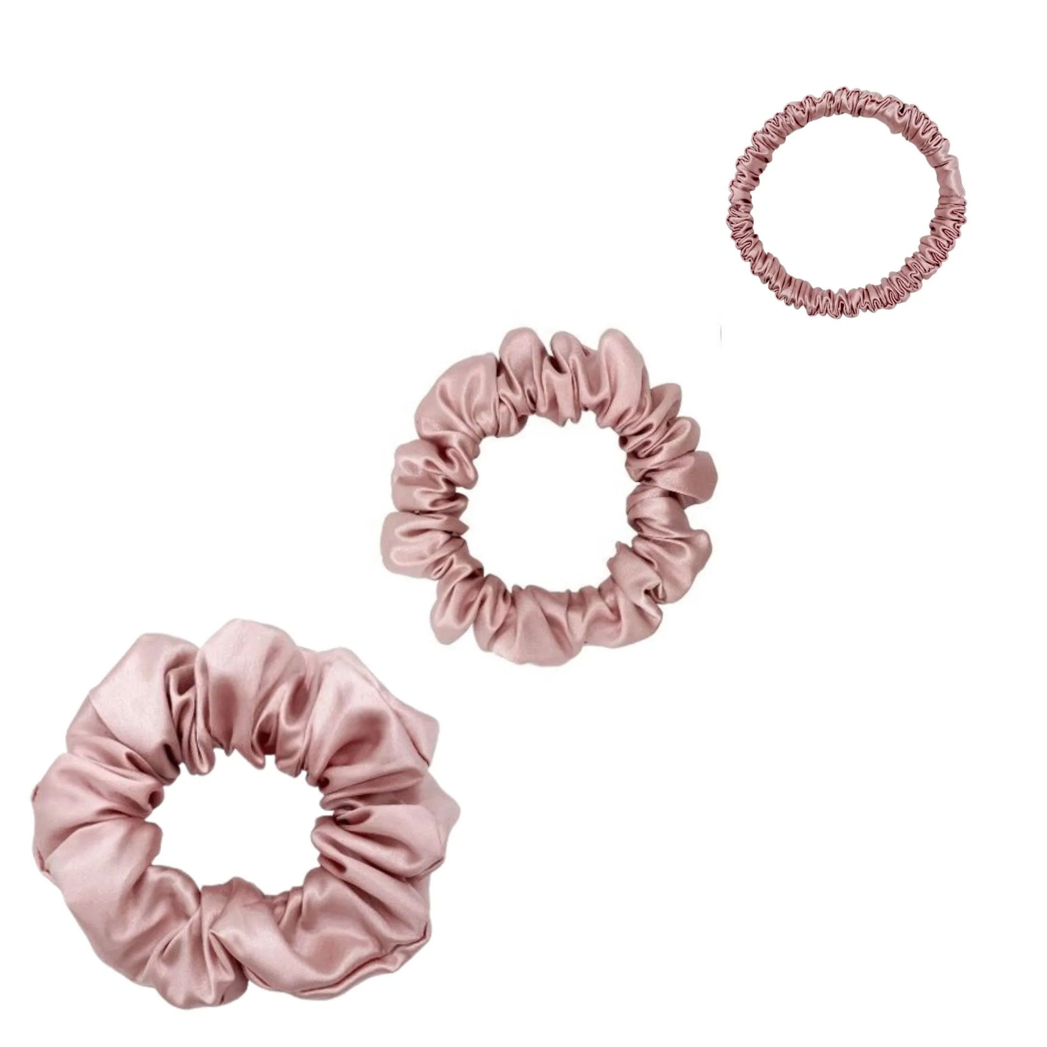 Silk Scrunchies Set - Lavender - Mini, Small, Medium