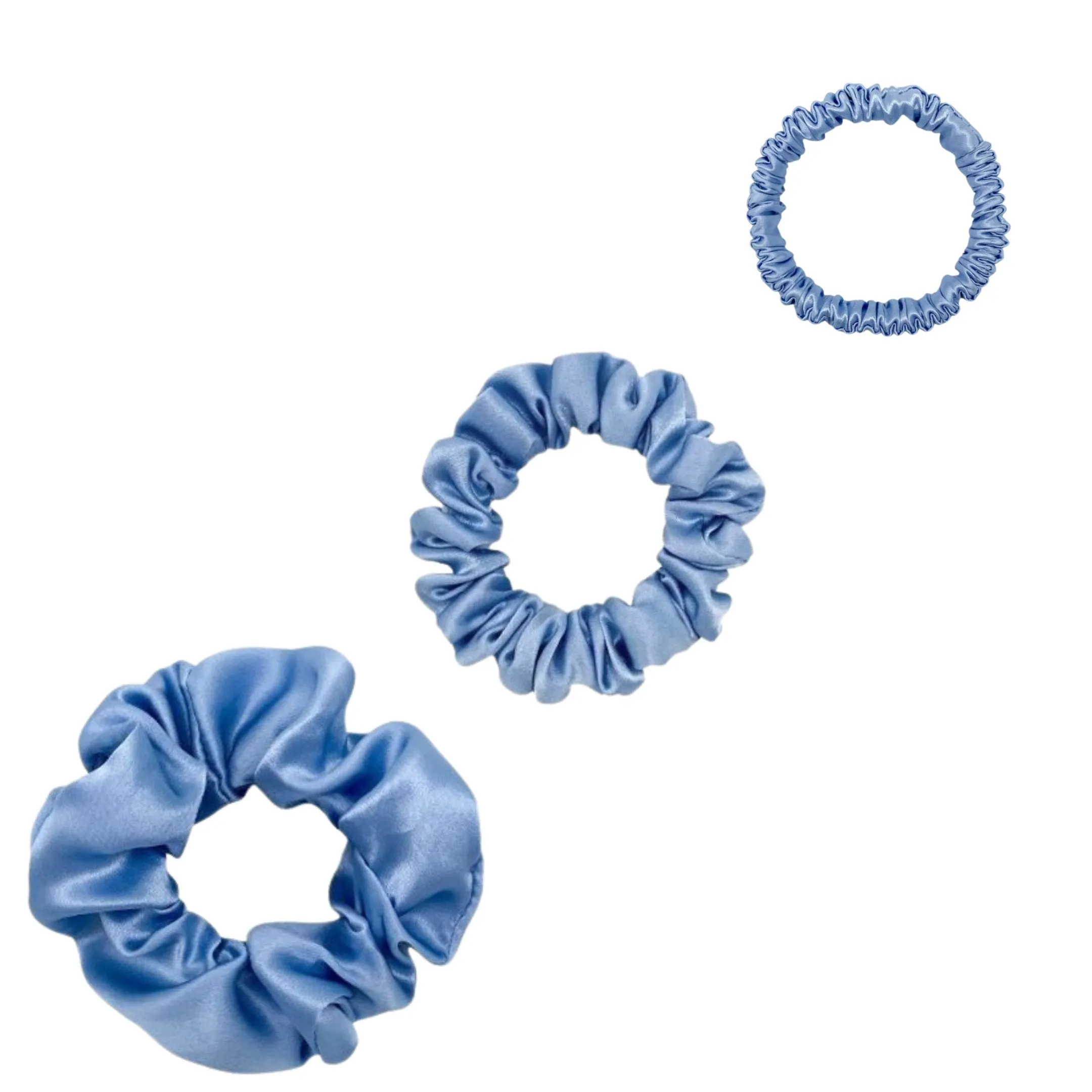 Silk Scrunchies Set - Lavender - Mini, Small, Medium