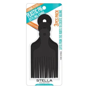 Stella Collection plastic piece styling comb  No.2470BLA