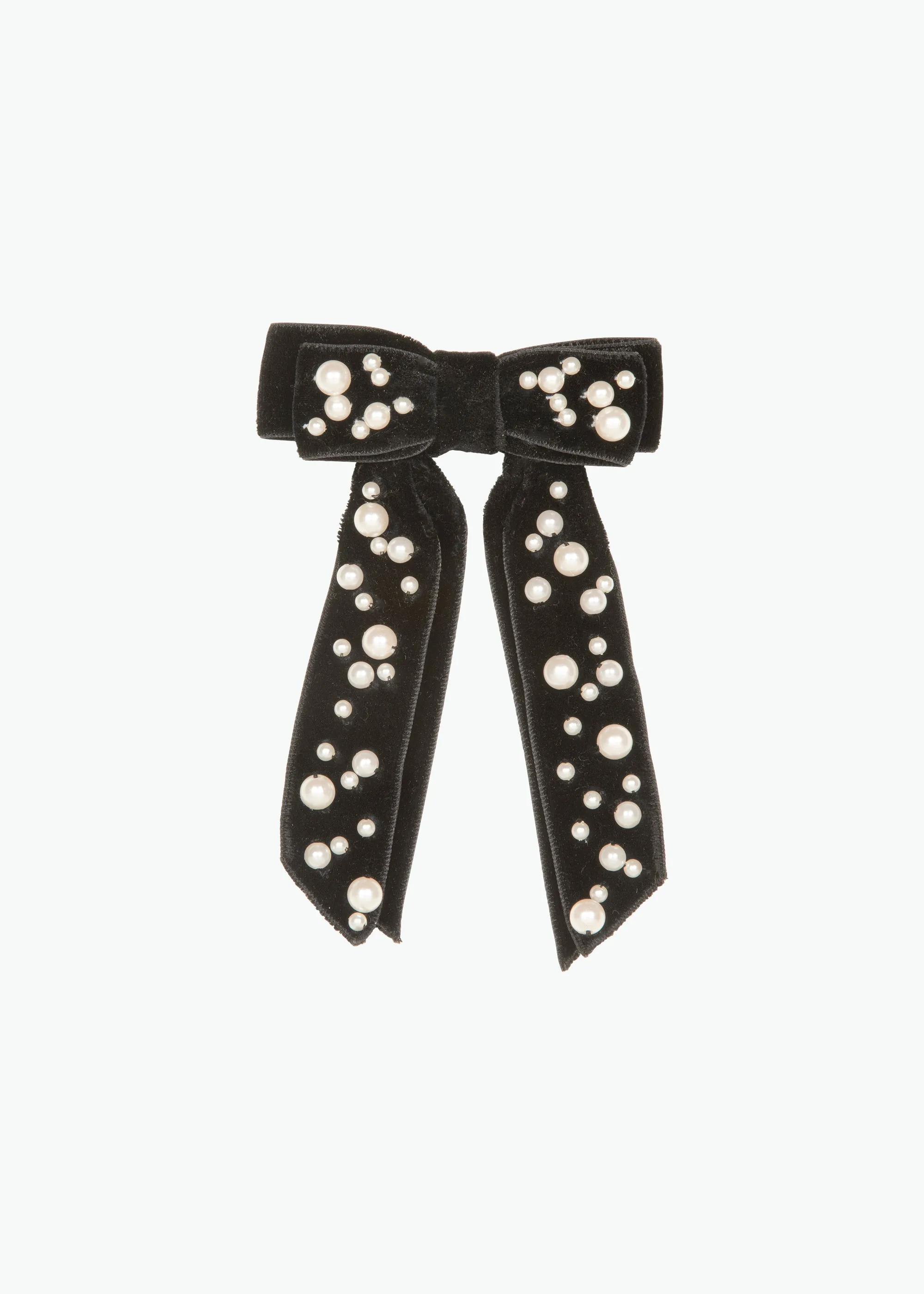 Teagan Bow Barrette -- Pearl