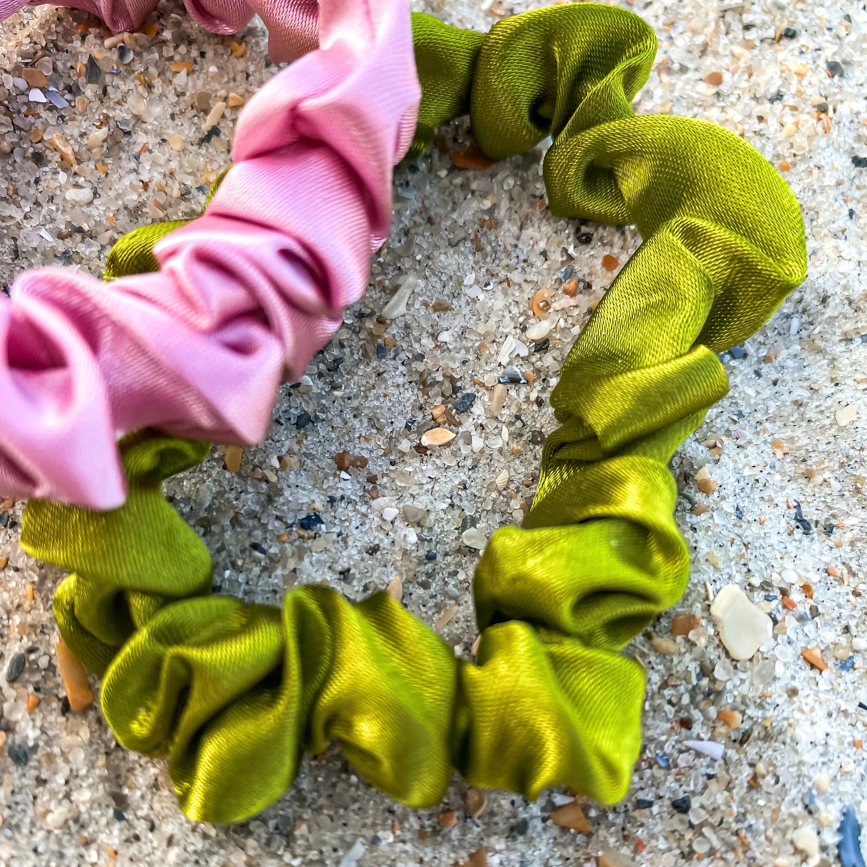 Thin Satin Hair Scrunchie