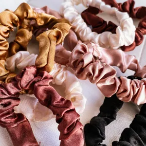 Thin Satin Scrunchies